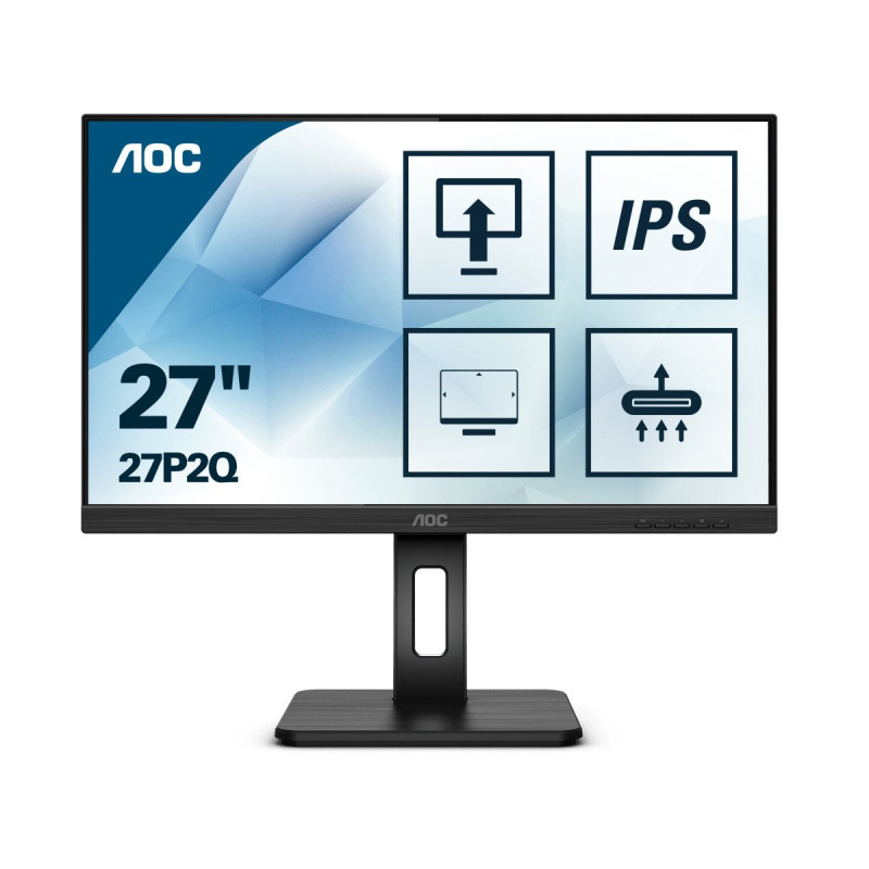 Monitor led 27" aoc 27p2q full hd 1920x1080p 4ms classe e nero