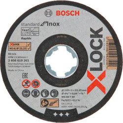 Bosch accessories 2608619261 disco di taglio dritto 115 mm 22.23