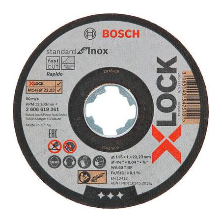 Bosch accessories 2608619261 disco di taglio dritto 115 mm 22.23