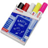 Edding 4090 4-4090999 marcatore a gesso nero, rosso, bianco,