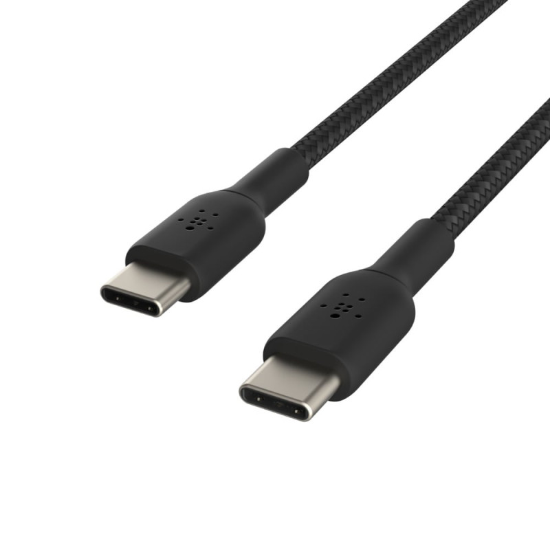 Cavo belkin usb-c/usb-c 1m rivestito, nero [cab004bt1mbk]