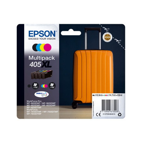 Cartuccia epson 405xl multipack nero / ciano / magenta / giallo [c13t05h64010]