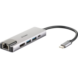 Hub usb d-link dub-m520 usb-c 5-port usb 3.0 hub