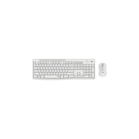 Kit tastiera e mouse logitech mk295 silent wireless combo bianco