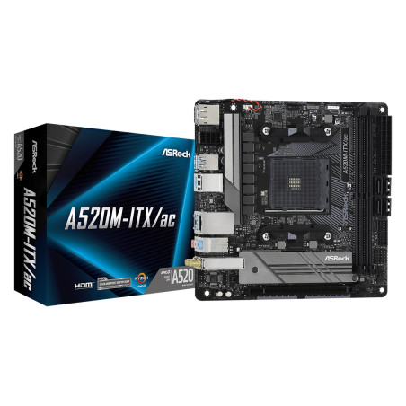 scheda madre asrock a520m-itx/ac socket am4 [a520m-itx/ac]