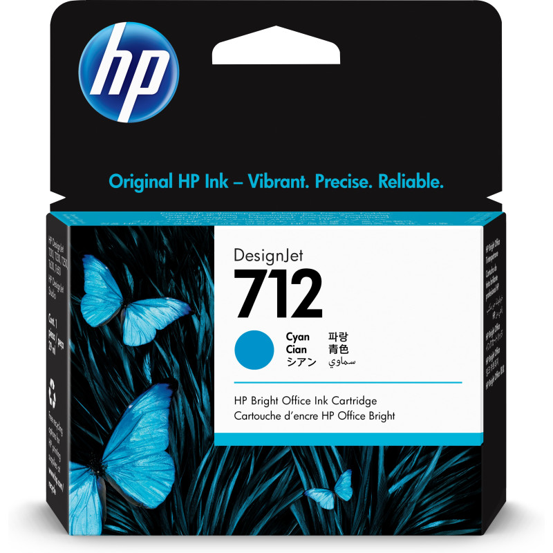 Cartuccia hp ciano 29ml no.712 designjet ink cartridge [3ed67a]