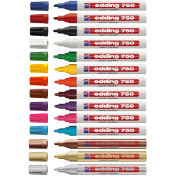 Marcatore edding 750 bianco p.tonda 2-4mm vernice smalto [e-750
