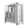 Case corsair icue 4000x rgb midi tower vetro temperato bianco [cc-9011205-ww]