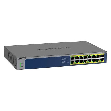 Switch netgear gs516pp poe+/ge/uma/16 - 16x poe+, poe-budget