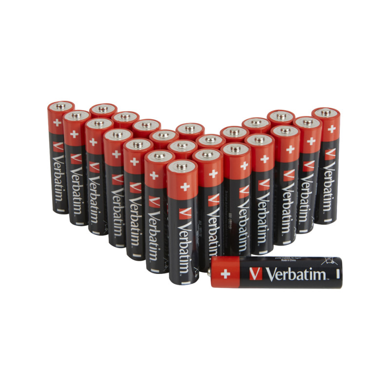 Pile 1x24 verbatim batterie alcaline micro aaa lr 03 pvc box [49504]