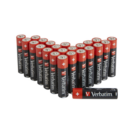 Pile 1x24 verbatim batterie alcaline micro aaa lr 03 pvc box [49504]
