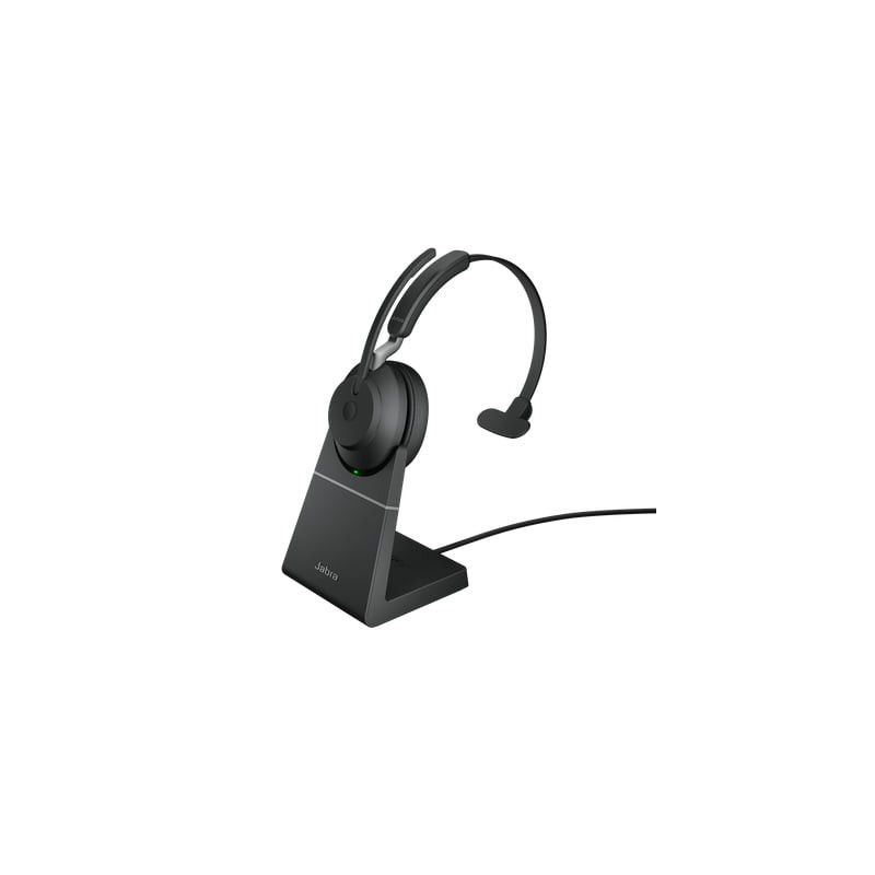 Cuffia jabra evolve2 65 usb-a uc mono stand bt nero [26599-889-989]