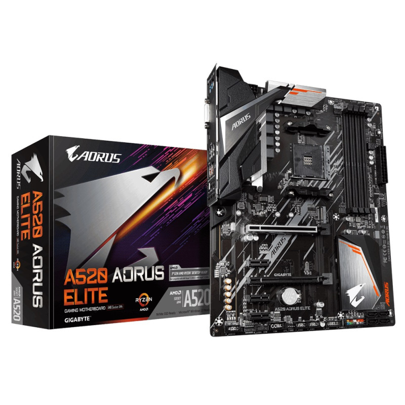 Scheda madre gigabyte a520 aorus elite amd a520 am4 atx [a520 aorus