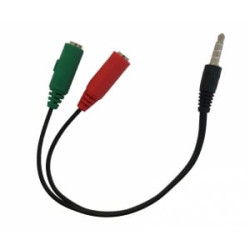 Adattatore link 3,5mm per cuffie con mic eaudio separato a 1 jack