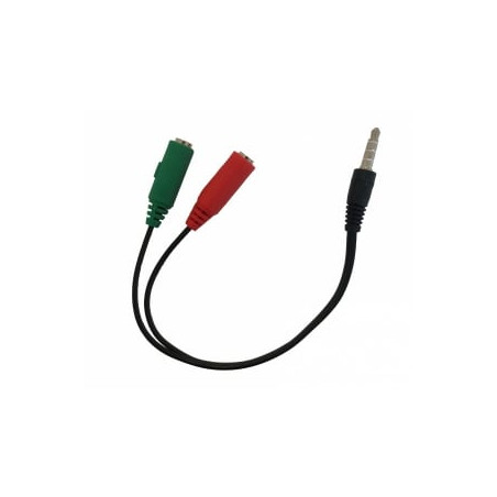 Adattatore link 3,5mm per cuffie con mic eaudio separato a 1 jack