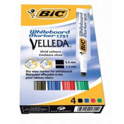 Astuccio 4 pennarelli velleda 1791 p.quadra whiteboard bic [875789]