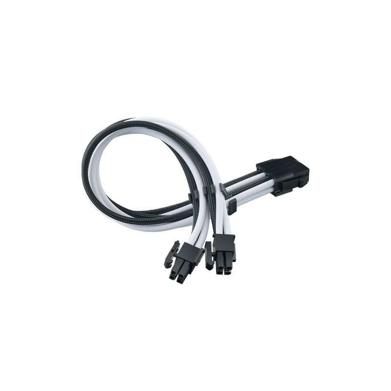 Cavo silverstone 30cm bianco/nero [sst-pp07e-eps8bw]