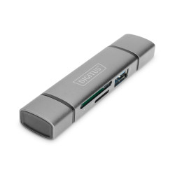 Lettore per schede di memoria digitus dual card reader usbc usb 3.0,
