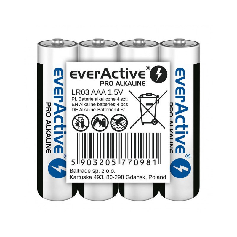 Pile everactive pro alkaline lr03 aaa - 4 pezzi [lr03pro4t]