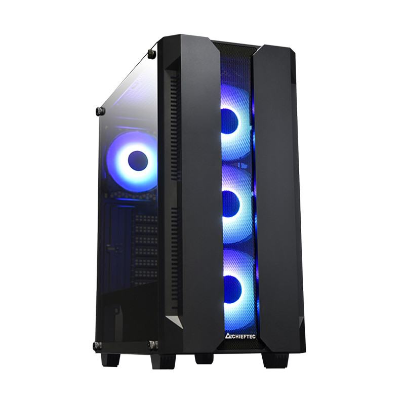 Case chieftronic gs-01b-op midi tower vetro temperato nero