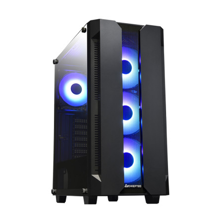 Case chieftronic gs-01b-op midi tower vetro temperato nero