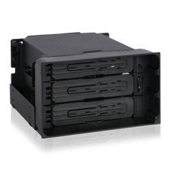 Alloggiamento per disco rigido icydock 3 x 3,5" sata/sas [mb830sp-b]