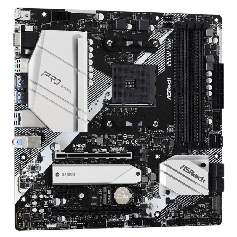 Scheda madre asrock b550m pro4 / am4 / 4x ddr4 dimm / hdmi / dp /