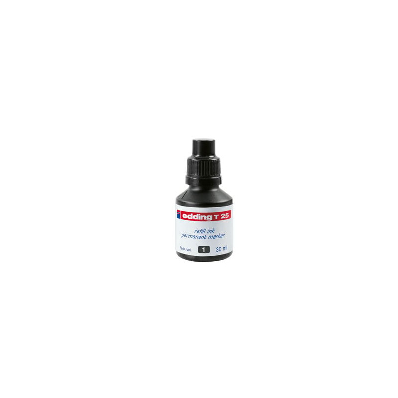 Ricarica inchiostro permanente 30ml t25 nero edding [e-t25 001]