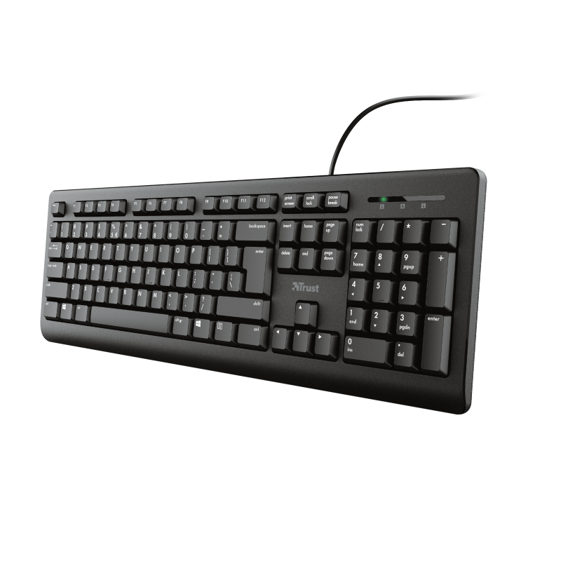 Tastiera trust primo 449x148x30mm nero [23882]