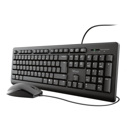 Kit tastiera e mouse trust primo nero [23971]