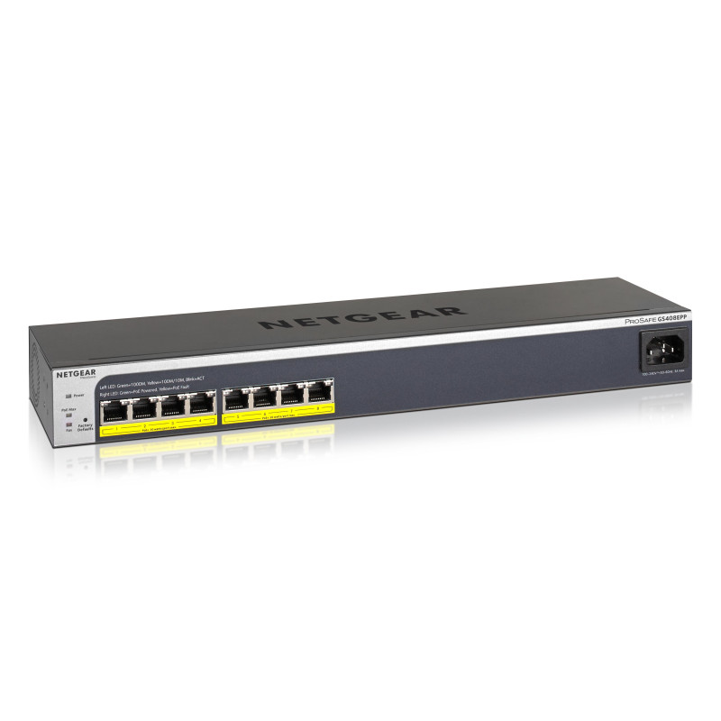 Switch netgear 8g poe+ 124w desktop [gs408epp-100eus]