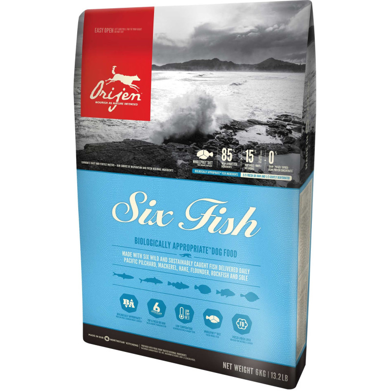 Cibo per cani orijen six pesce 2 kg