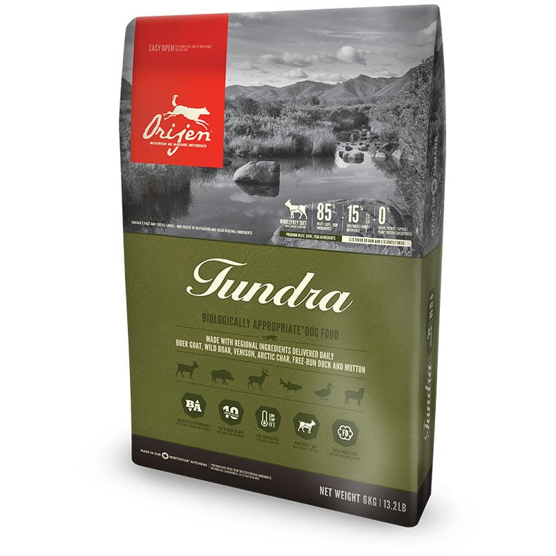 Cibo per cani orijen tundra universal anatra e cervo 2 kg