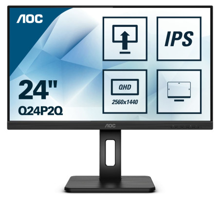 Monitor led 23.8" aoc q24p2q quad hd 2560x1440p 4ms classe e