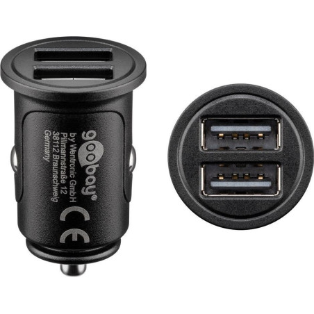 Alimentatore da auto goobay kfz dual-usb 24w/4,8a [71897]