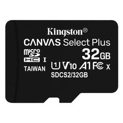 32gb scheda microsdhc kingston canvas select plus c10 uhs-i 100mb/s
