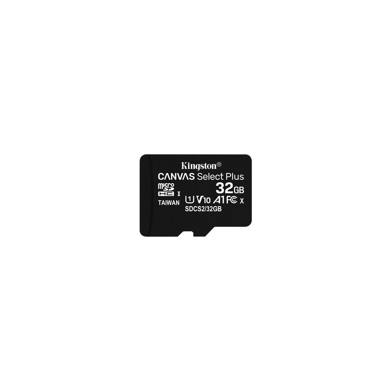 32gb scheda microsdhc kingston canvas select plus c10 uhs-i 100mb/s