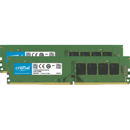 Ram dimm ddr4 32gb crucial set 3200 mt/s 16gbx2 288pin [ct2k16g4dfra32a]