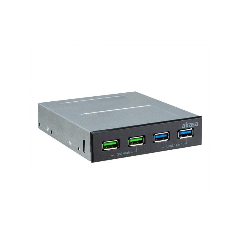 Hub usb akasa k-icr-34 / 2x usb 3.1 / 2x nabÃ­jecÃ­ usb 3.0