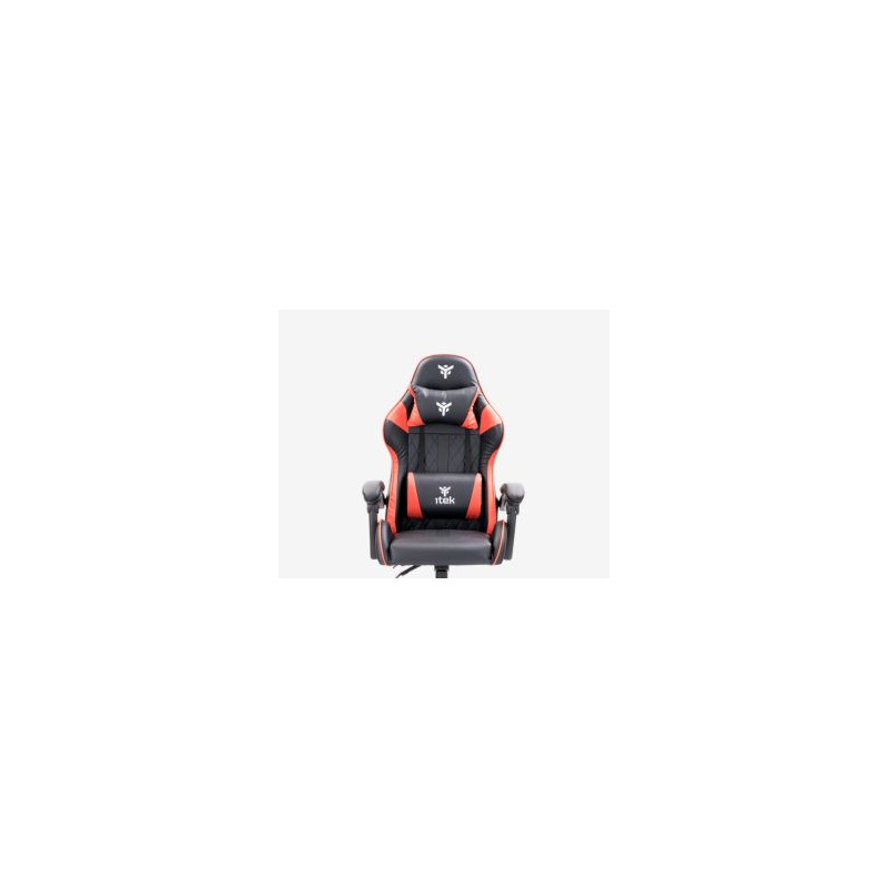 Sedia gaming itek rhombus pf10 - pvc rosso nero [itcgpf10br]