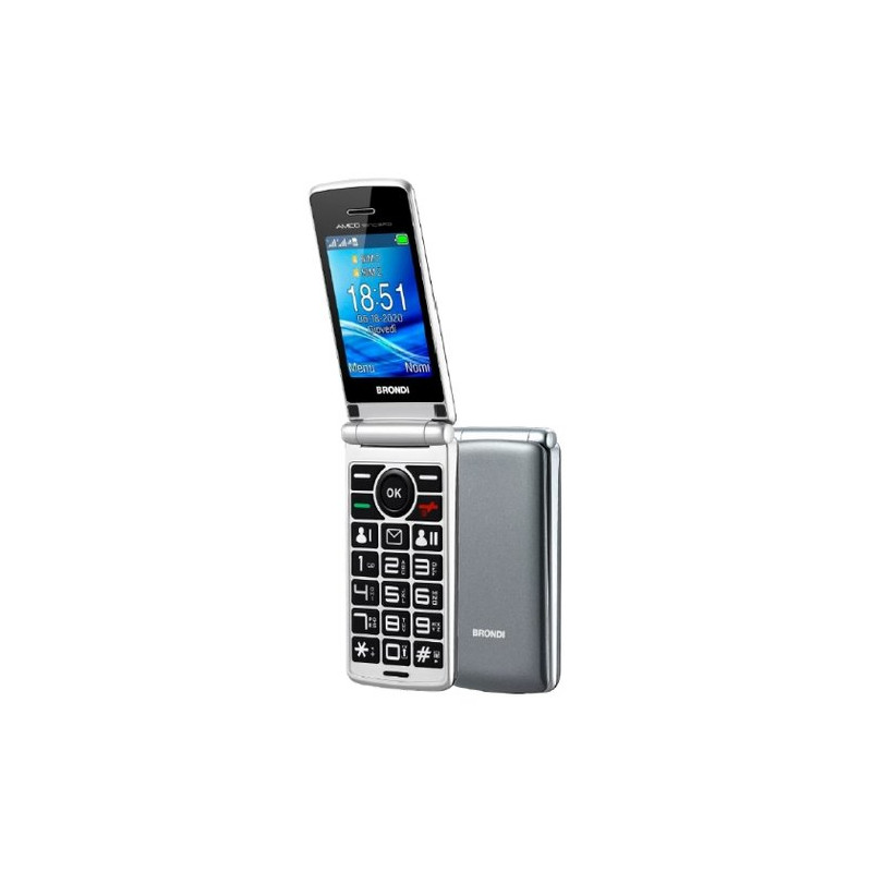 Cellulare brondi amico sincero 1.3mp 32m+32m dual-sim grigio
