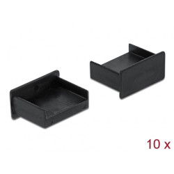 Paralpolvere porta usb delock 10 pezzi nero 64102 [64102]