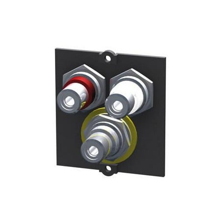 Telaio di montaggio bachmann 3 x presa rca nera [917.026]