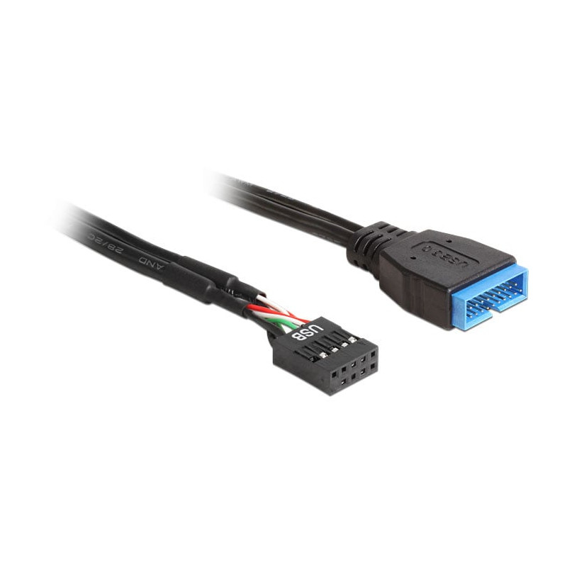 Cavo delock 83776 usb 3.0 usb 2.0 nero