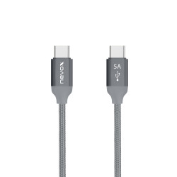 Cavo usb-c nevox 1652 usb-c 2.0 2m argento [1654]