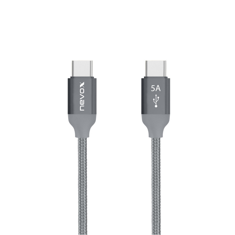 Cavo usb-c nevox 1652 usb-c 2.0 2m argento [1654]