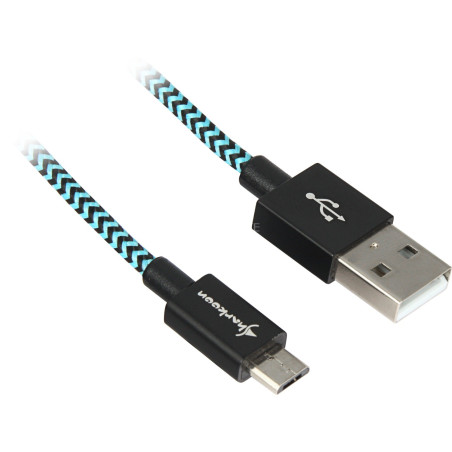Cavo sharkoon usb 2.0 a-b bk/bu 0.5m [4044951027071]