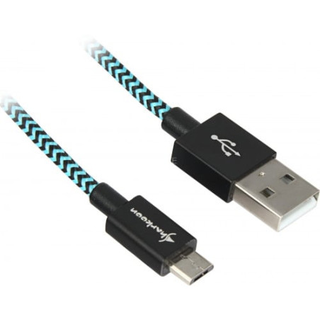 Cavo sharkoon usb 2.0 a-b bk/bu 2.0m [4044951027095]