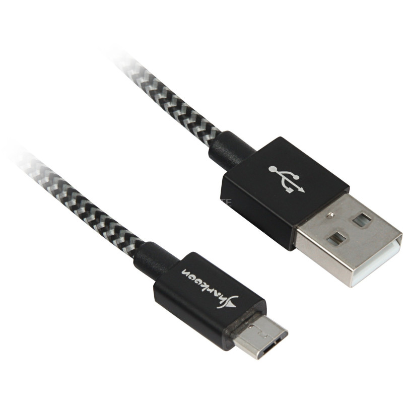 Cavo sharkoon usb 2.0 a-b (nero-grigio) 3,0m [4044951027026]