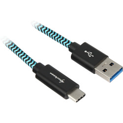 Cavo sharkoon usb 3.1 a-c nero/blu 0.5m [4044951027118]